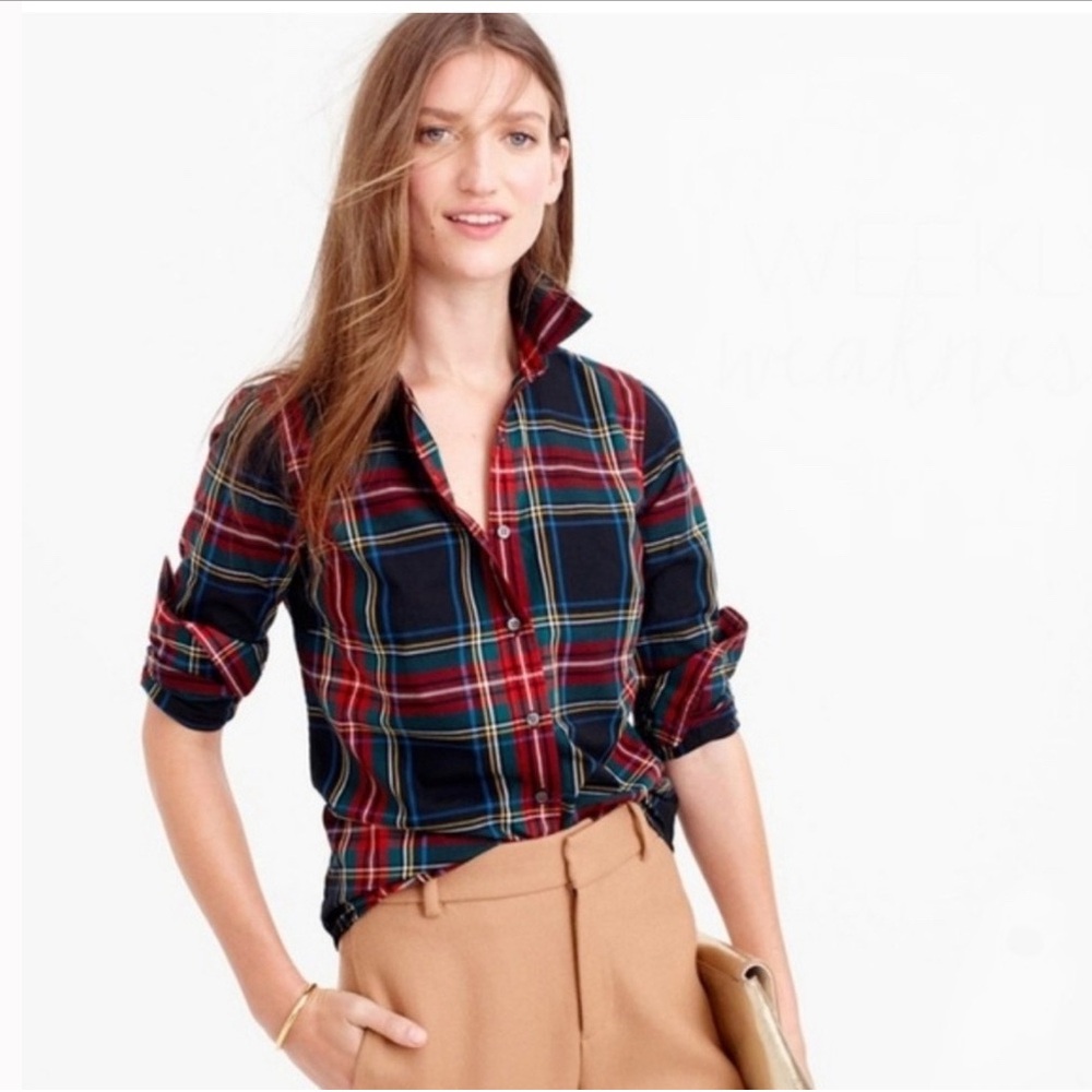 J.Crew Perfection Shirt in Stewart Plaid size 2T EUC